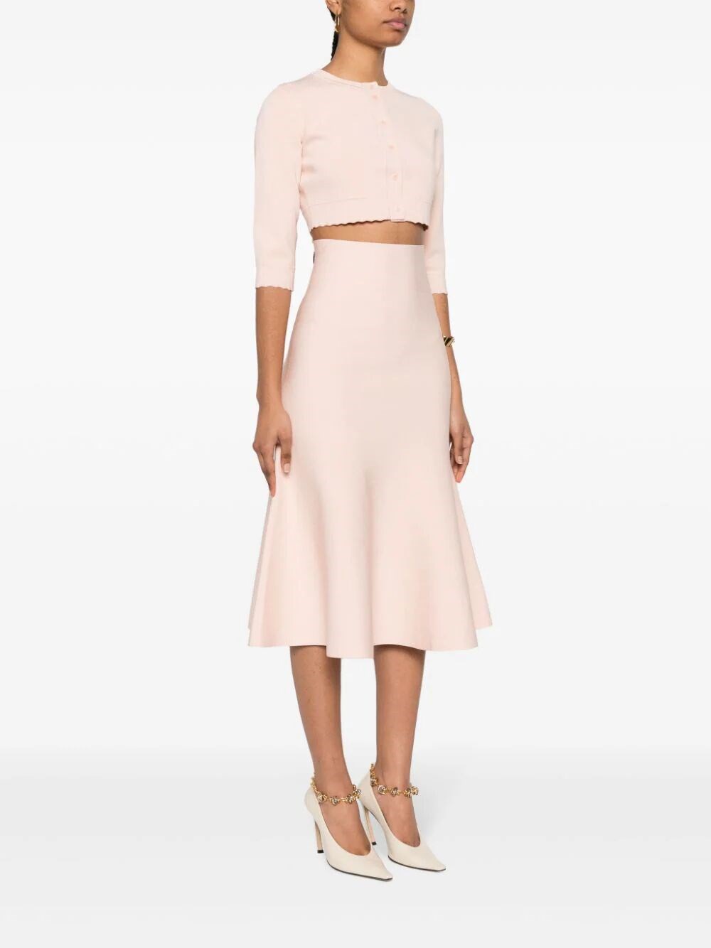 Flared midi skirt