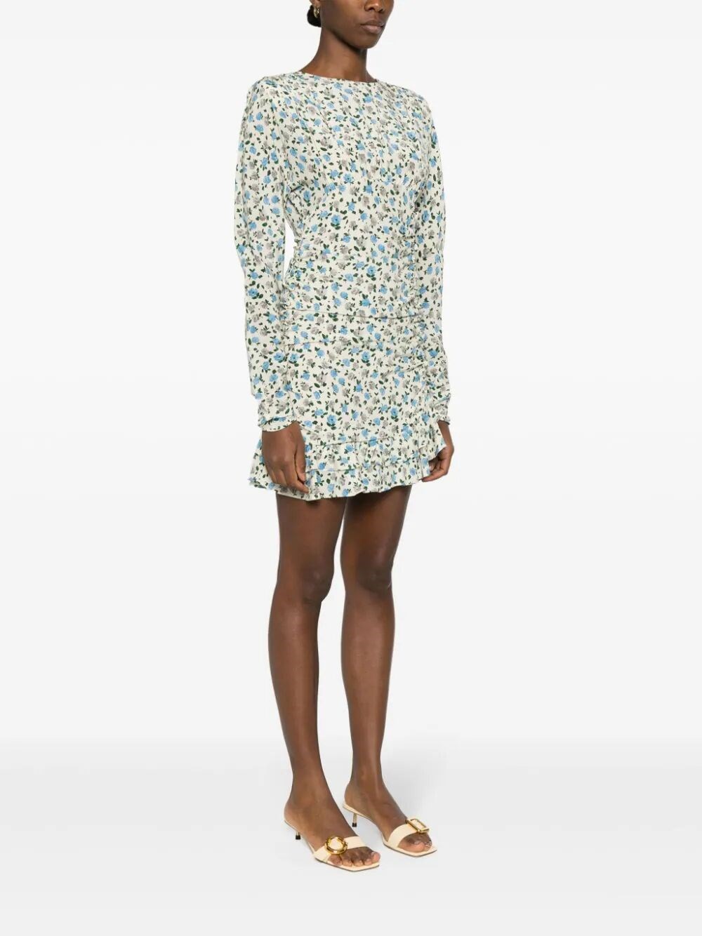 OPEN BACK FLOWER PRINT MINI DRESS