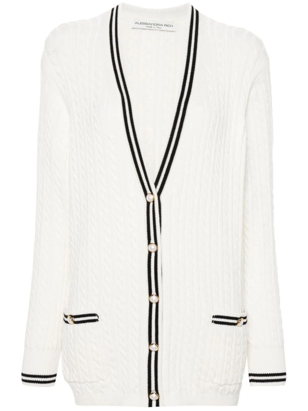 COTTON BLEND KNITTED CARDIGAN