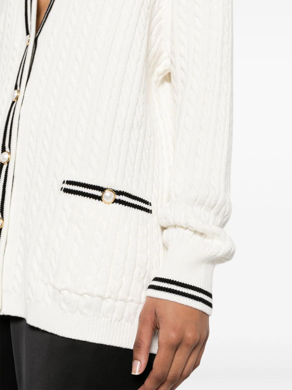 COTTON BLEND KNITTED CARDIGAN