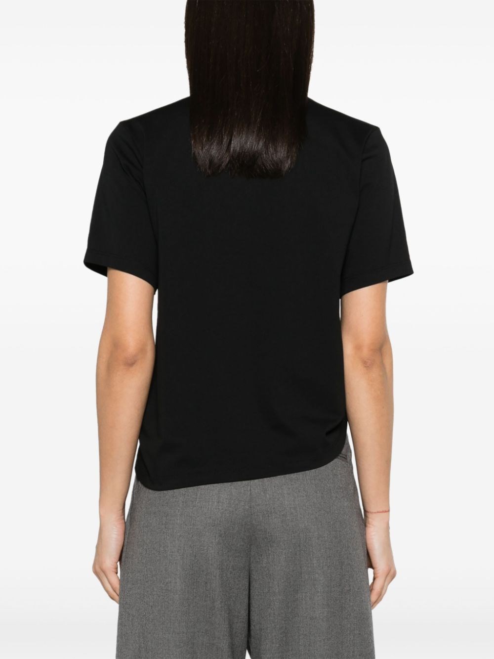 Twist-detail cotton T-shirt