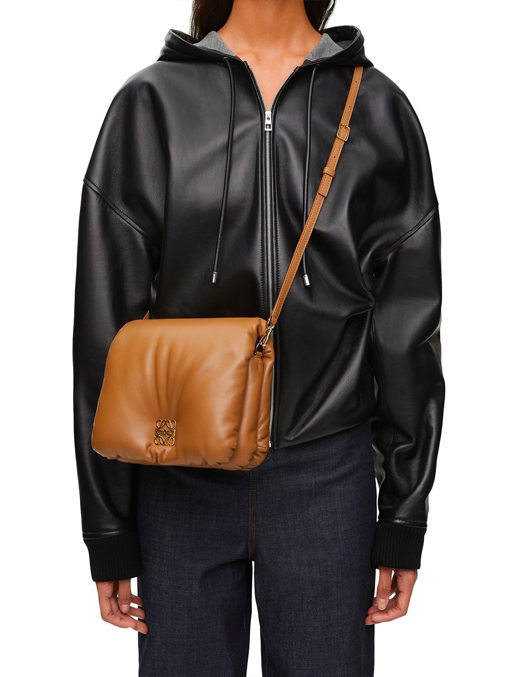 Goya Puffer bag in shiny lambskin