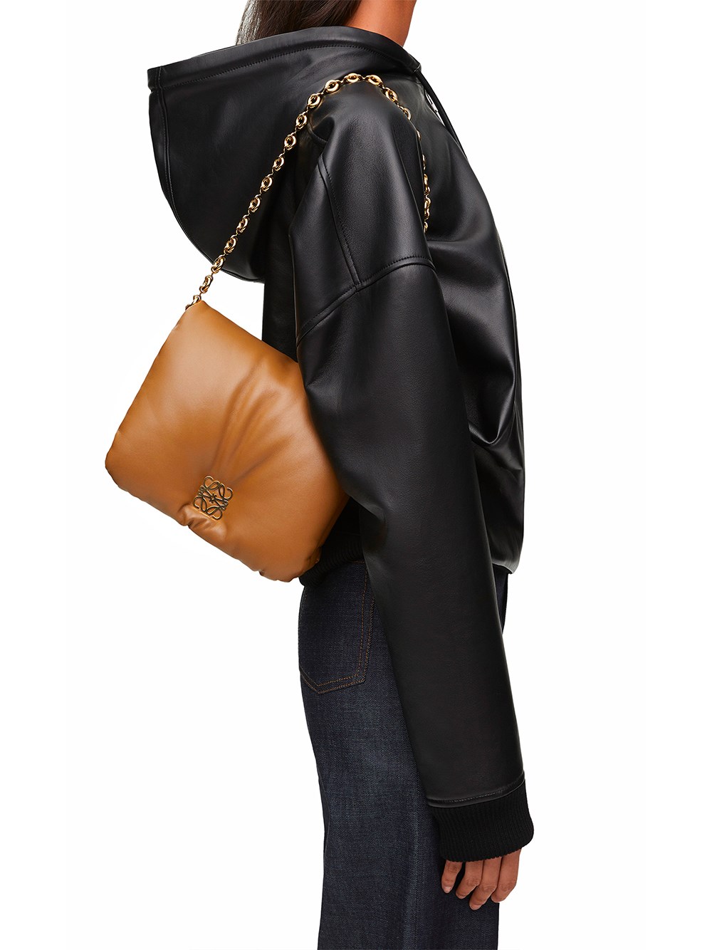 Goya Puffer bag in shiny lambskin