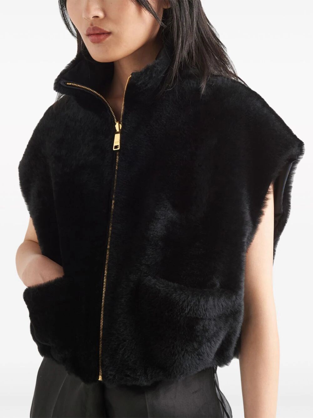 Shearling vest