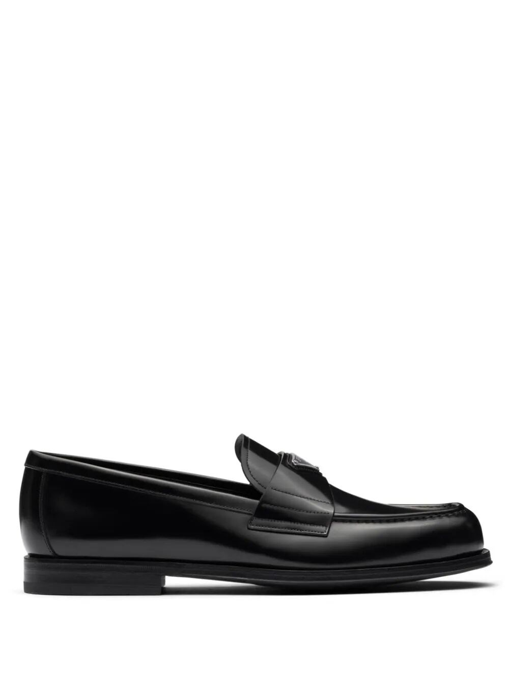 Brushed leather loafers