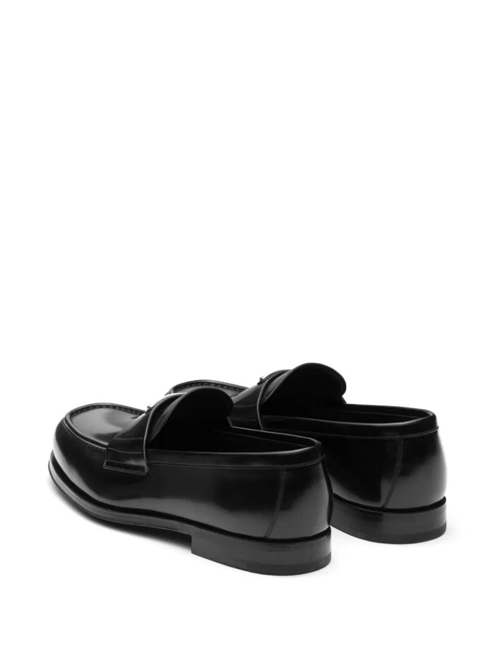 Brushed leather loafers