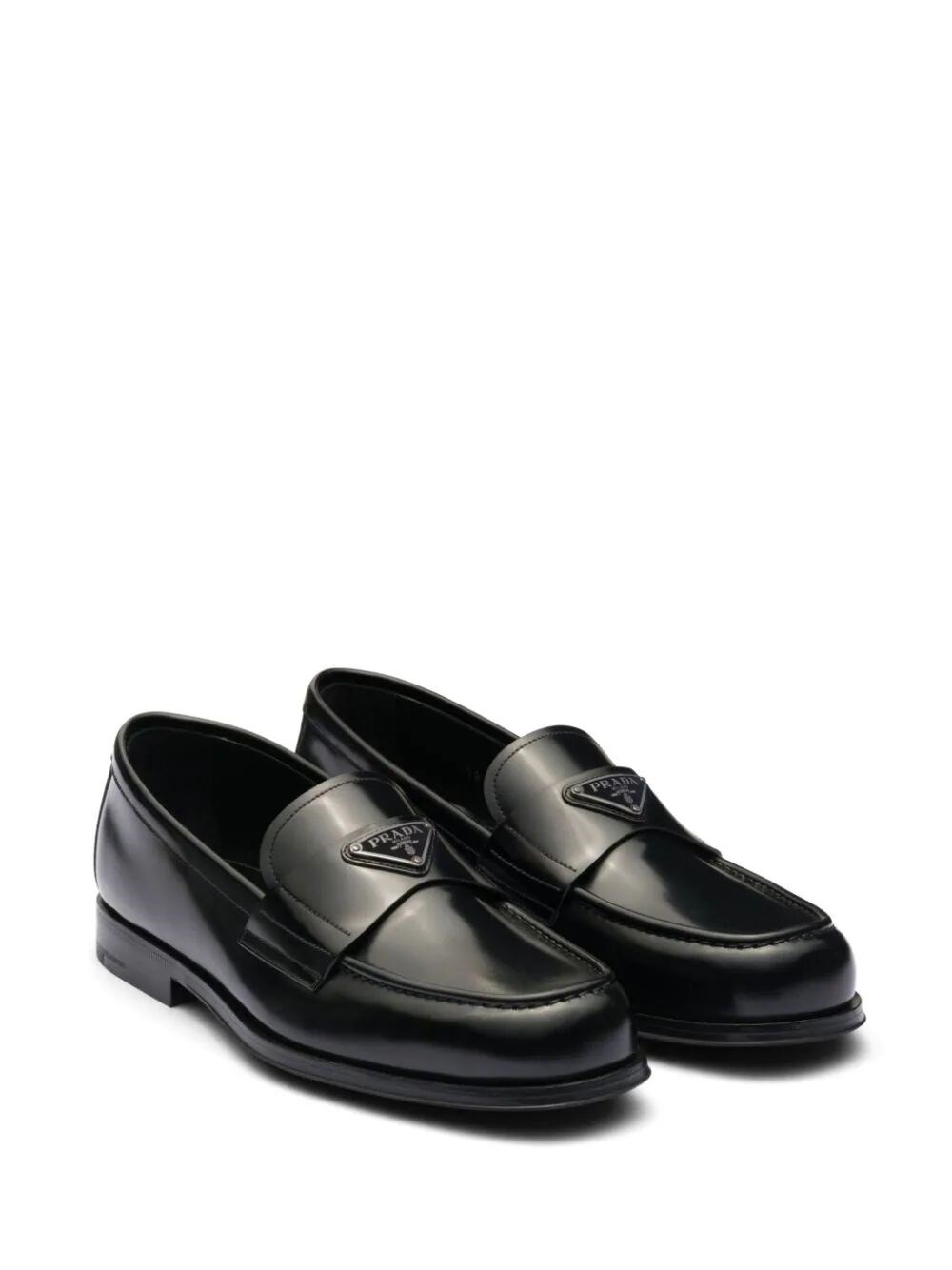 Brushed leather loafers