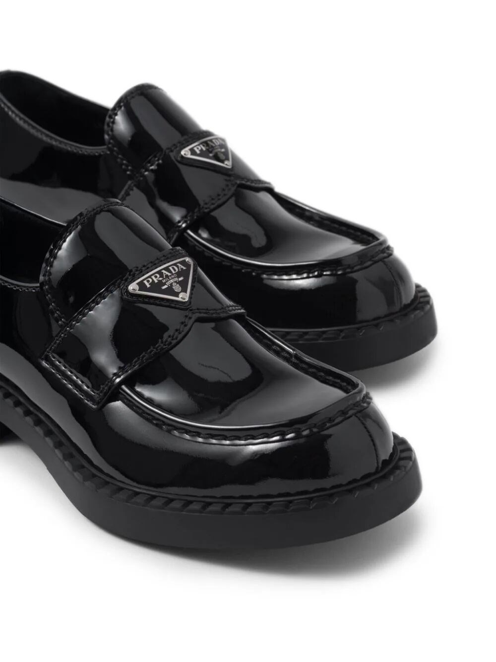 Patent leather loafers