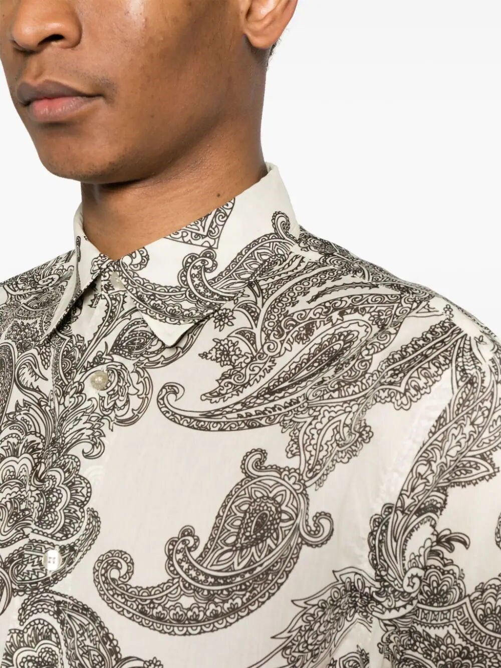 PAISLEY-PRINT COTTON SHIRT