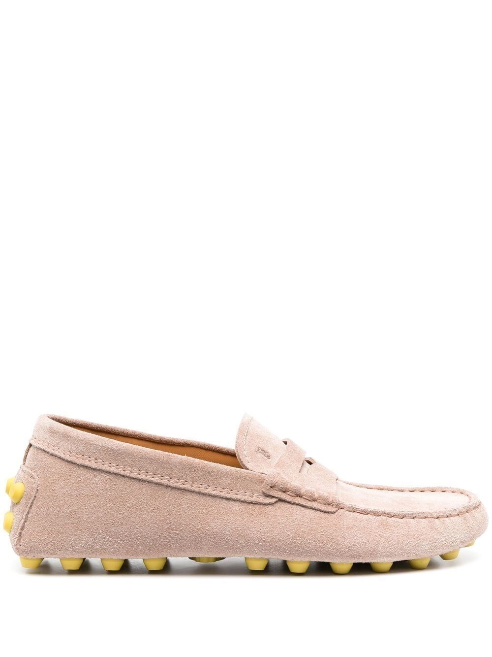 Tod's Gommino Bubble Suede Driving Shoes In Pink & Purple