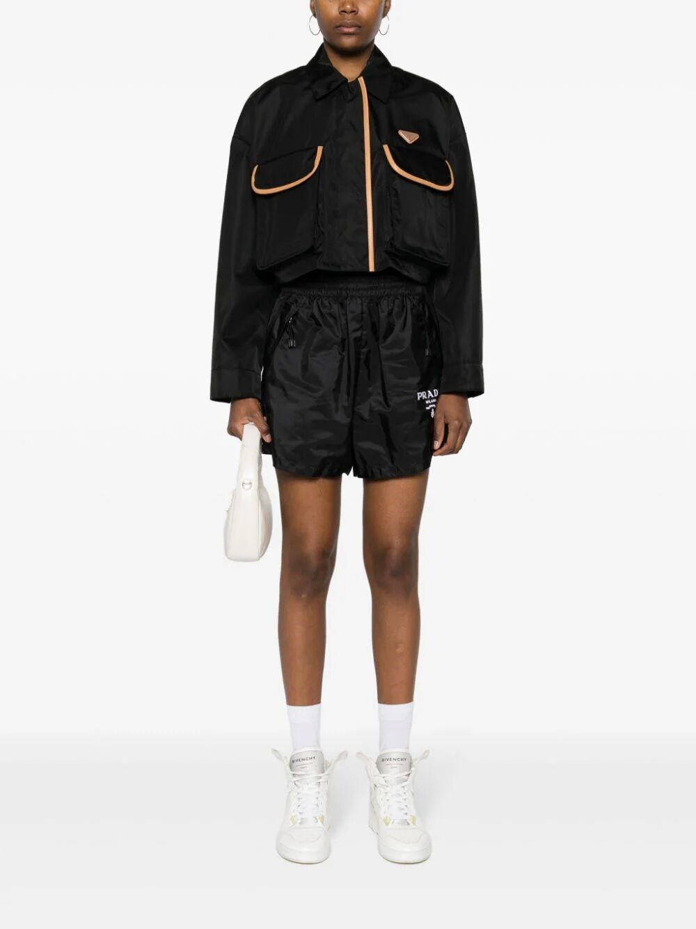 RE-NYLON CROPPED JACKET