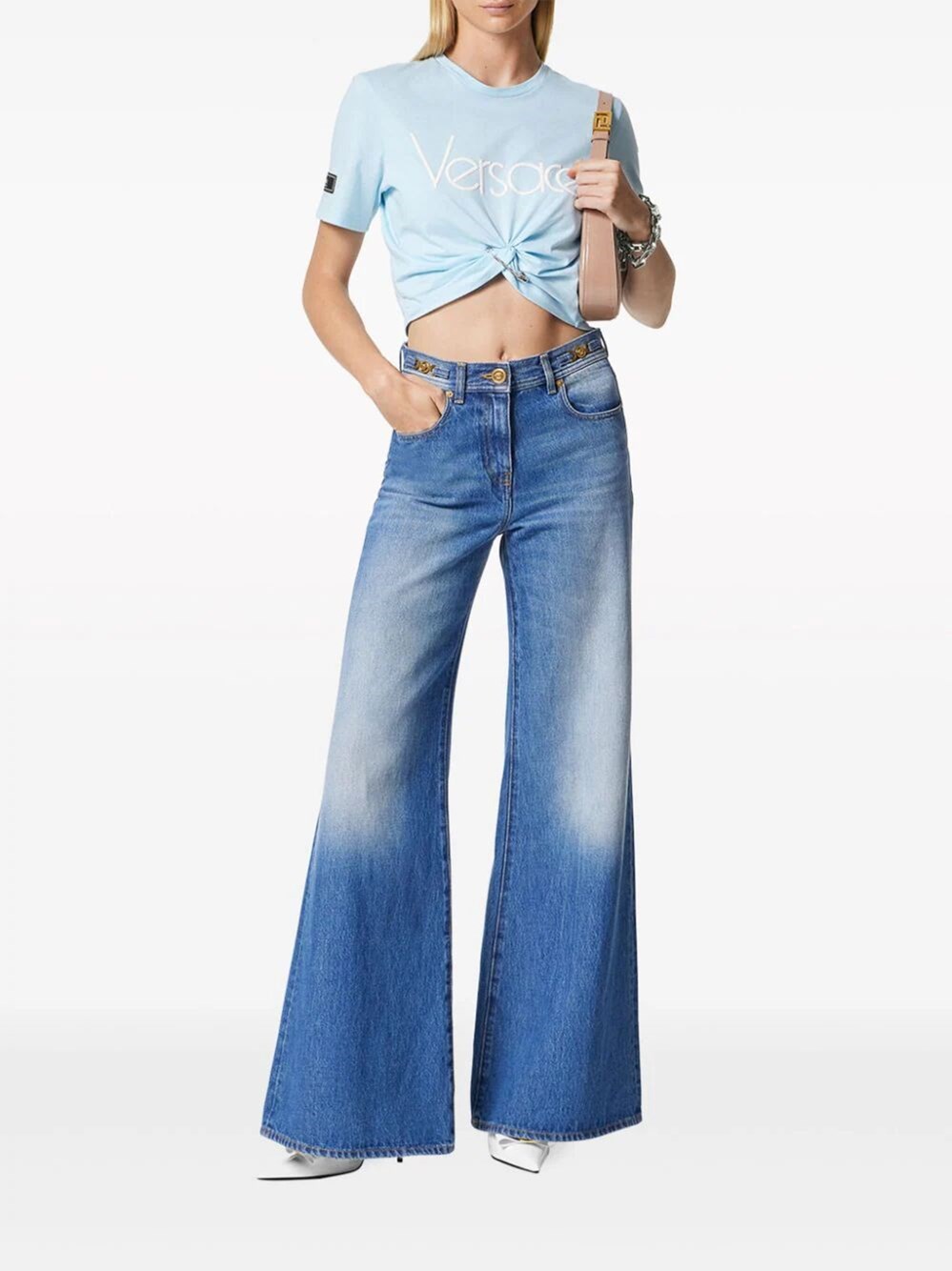 CROPPED T-SHIRT WITH PIN