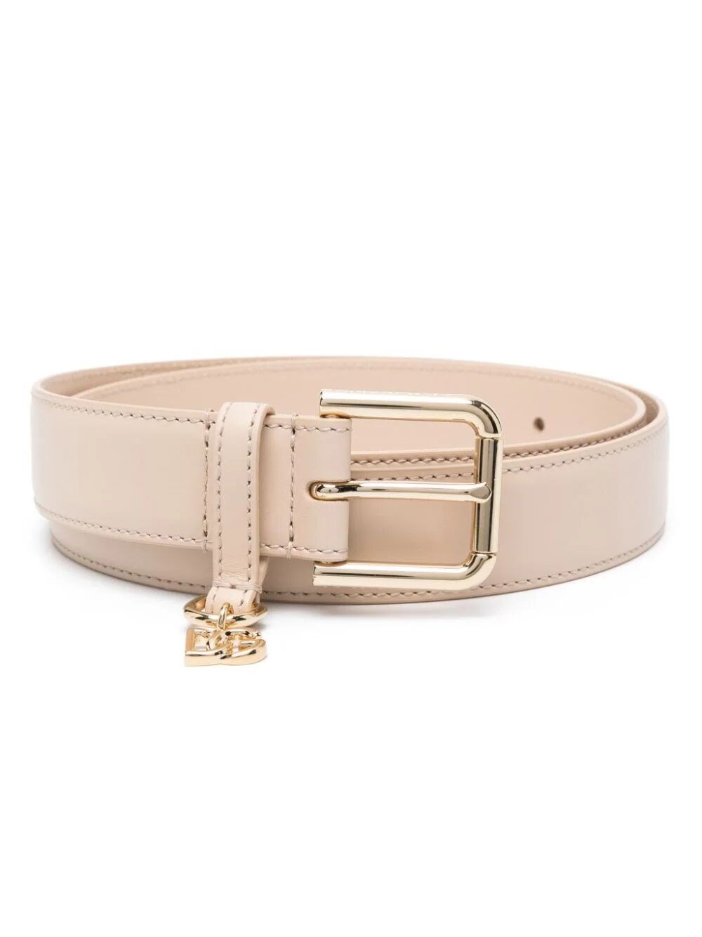 Shop Dolce & Gabbana Logo-charm Leather Belt In Pink & Purple