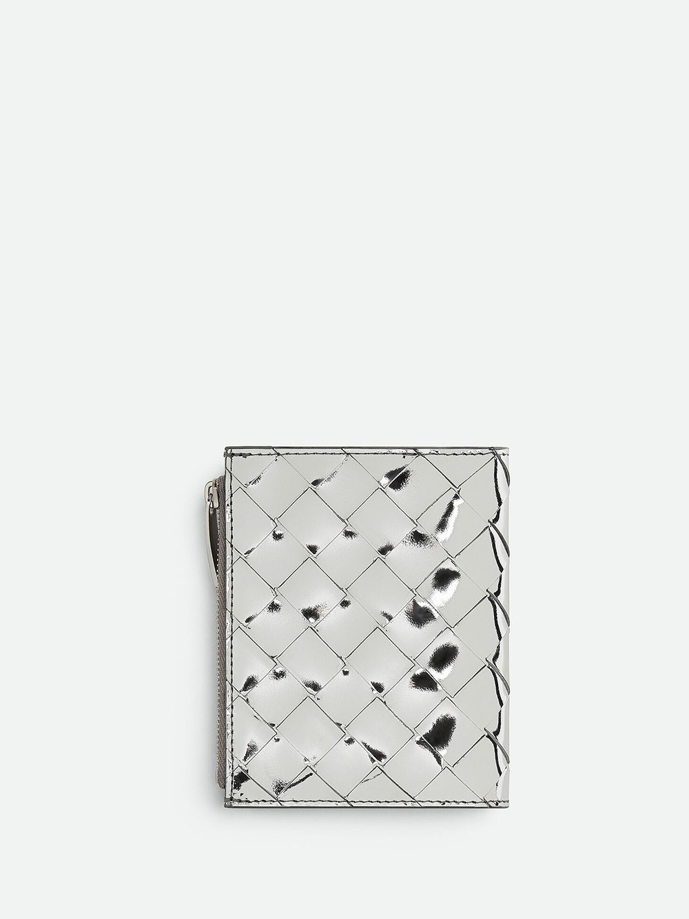 Small bi-fold Intrecciato wallet with zip