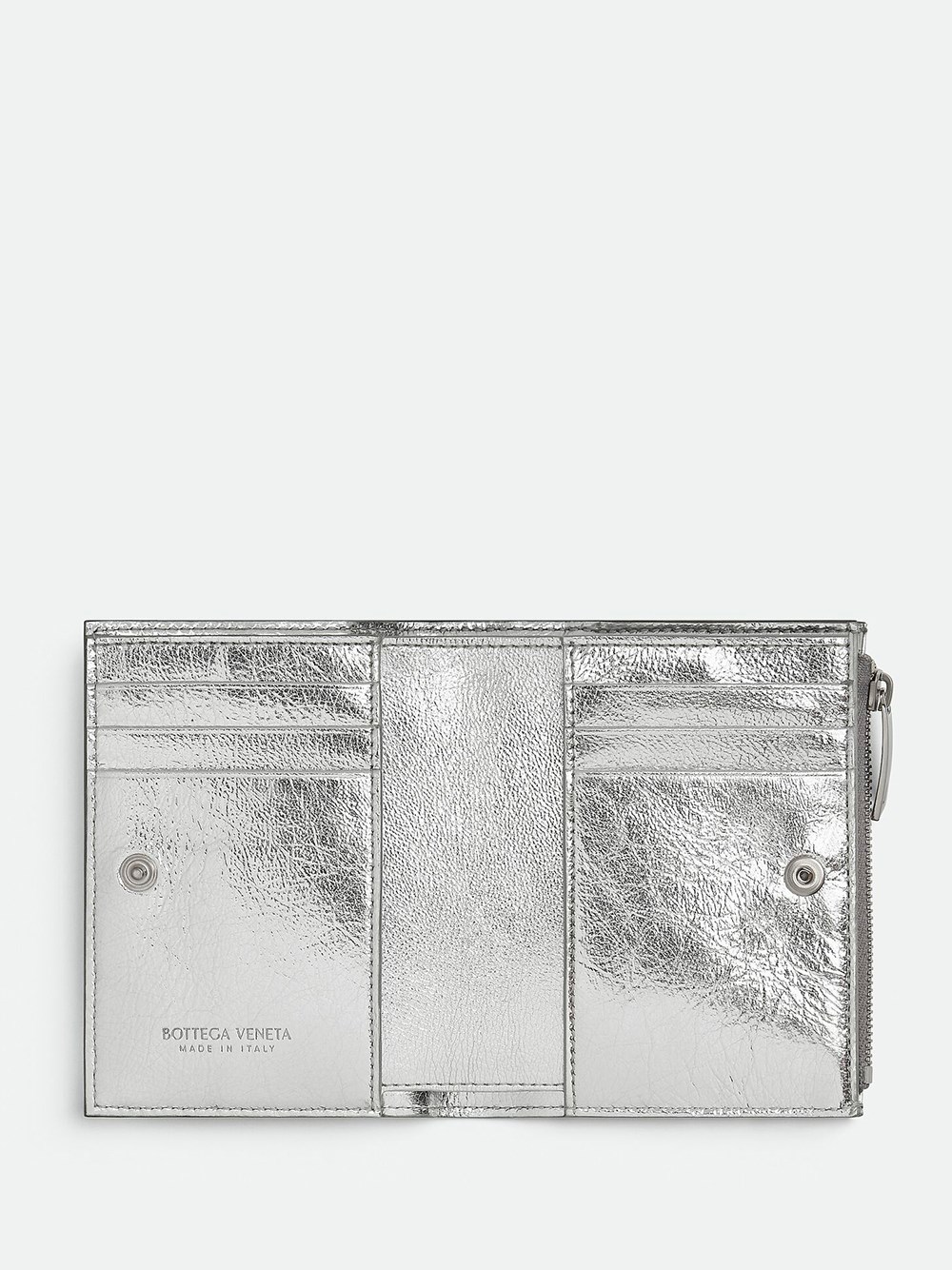 Small bi-fold Intrecciato wallet with zip