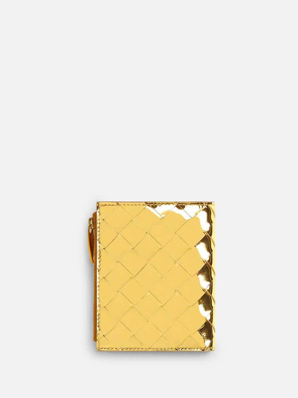 Small bi-fold Intrecciato wallet with zip