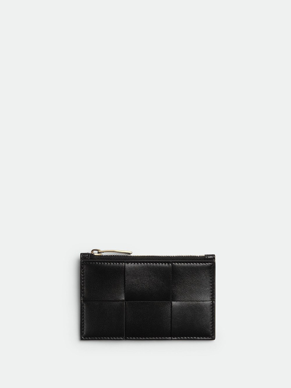 Bottega Veneta Zipped Card Holder In Black