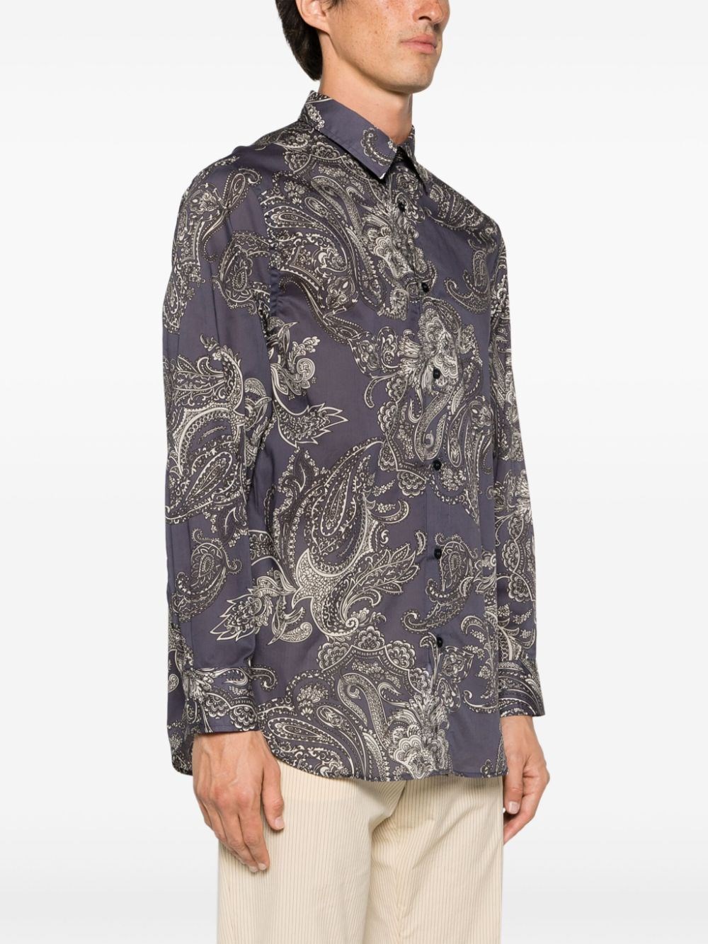 PAISLEY-PRINT COTTON SHIRT