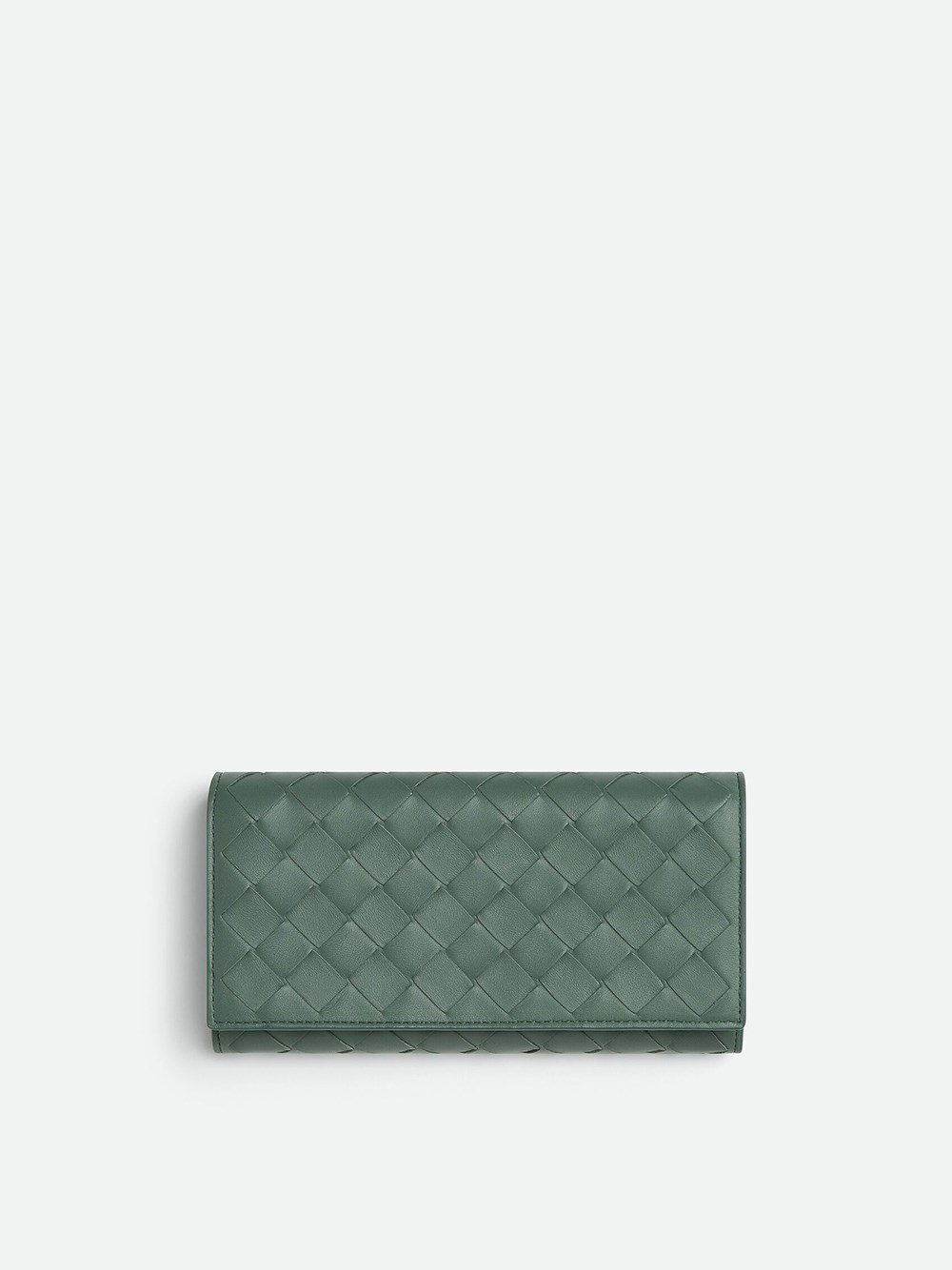 Intrecciato wallet with large flap