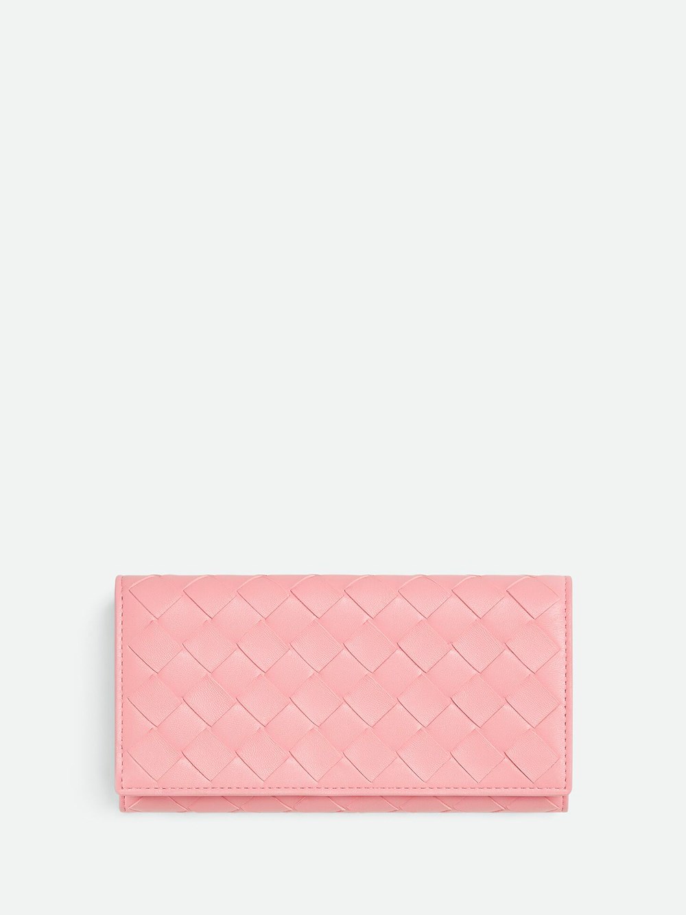 Intrecciato wallet with large flap