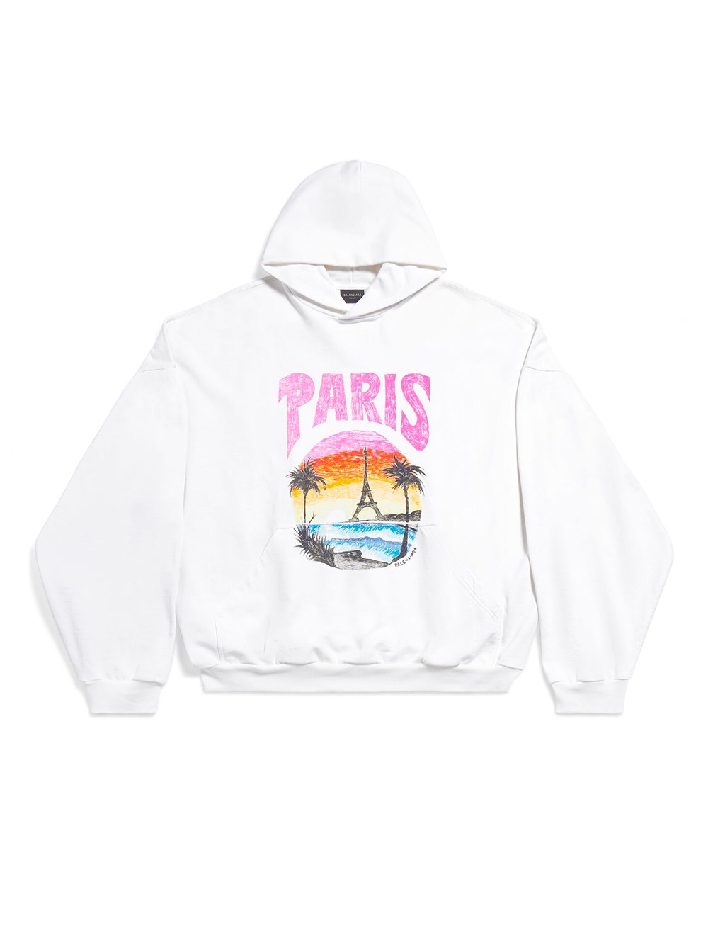  ROUND PARIS TROPICAL OVERSIZE HOODIE