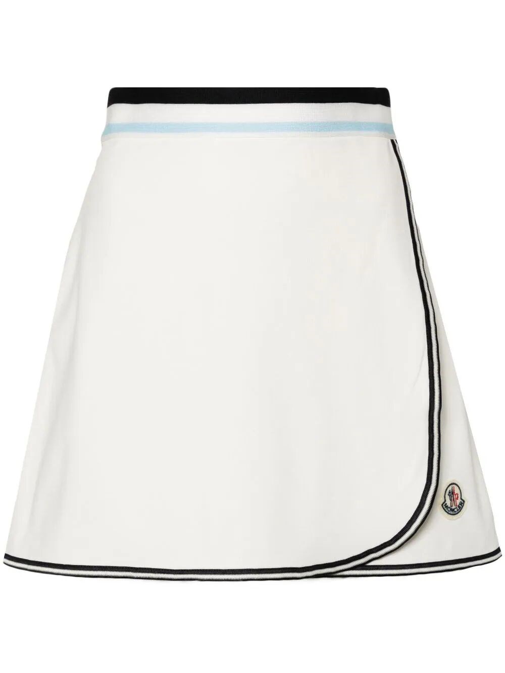 Shop Moncler Wrap Skirt In White