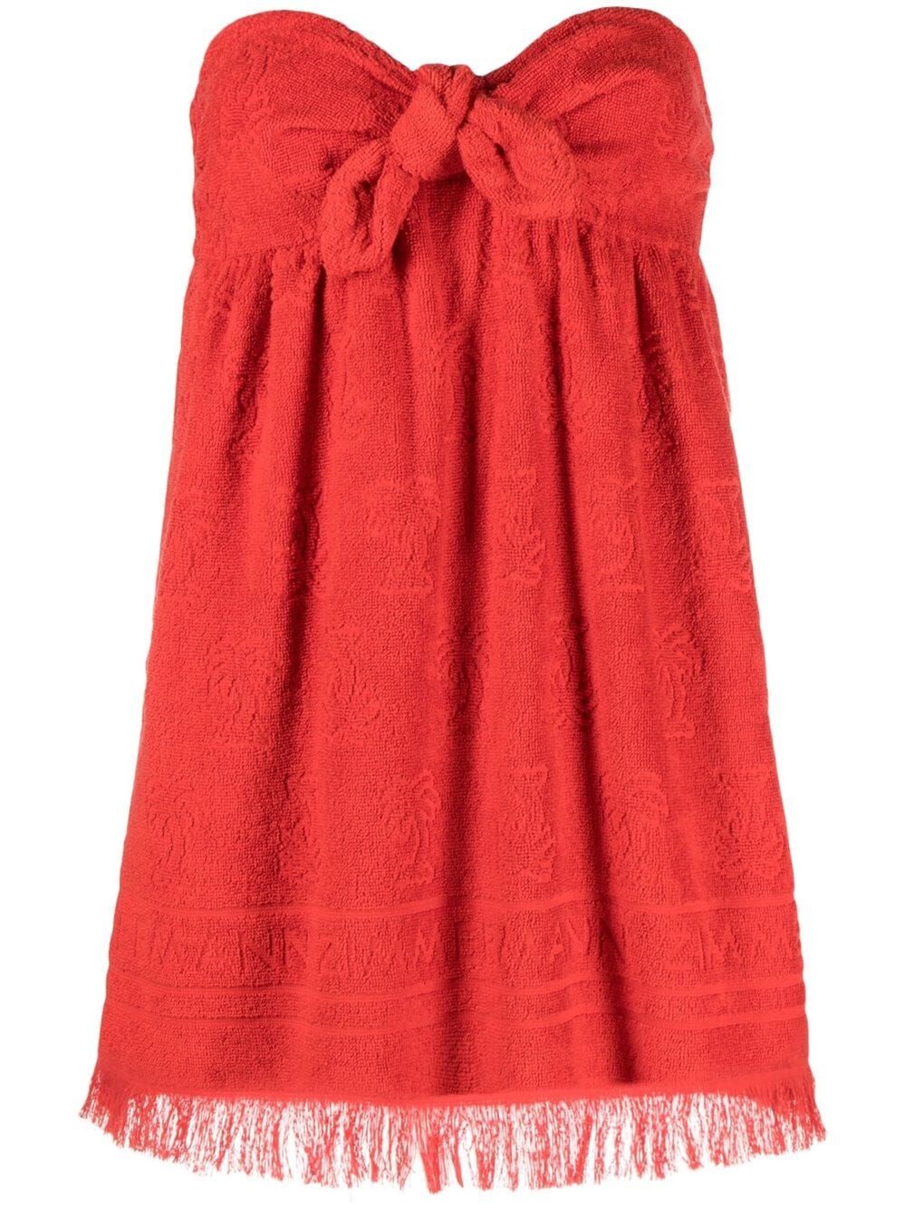 Shop Zimmermann Alight Towelling Minidress In Red