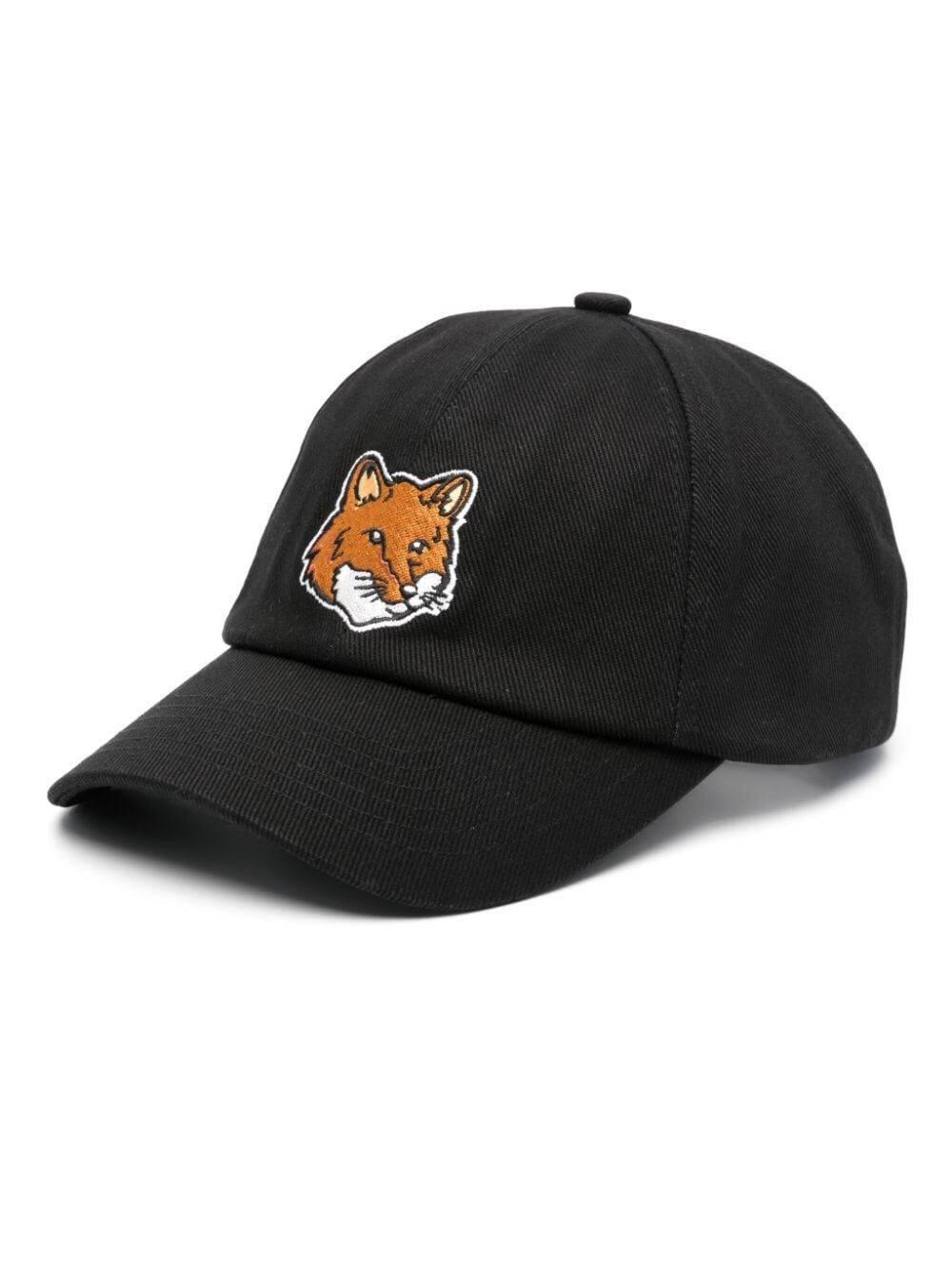 Shop Maison Kitsuné Fox-motif Baseball Cap In Black