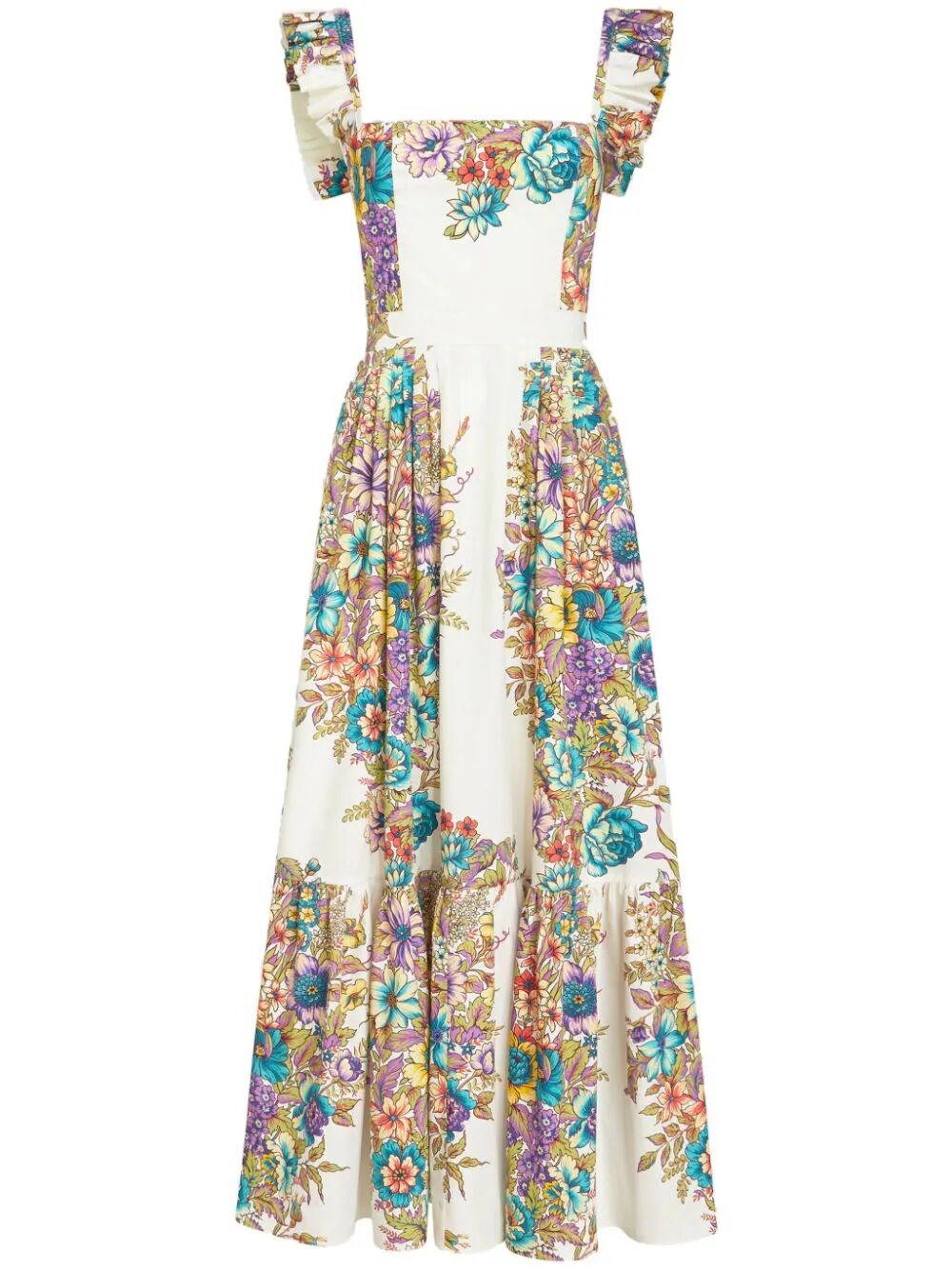 FLORAL-PRINT LONG DRESS