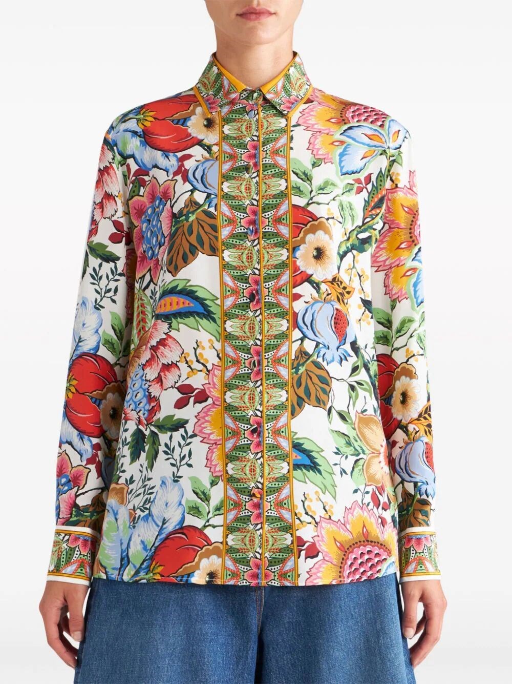 BOUQUET-PRINT SHIRT