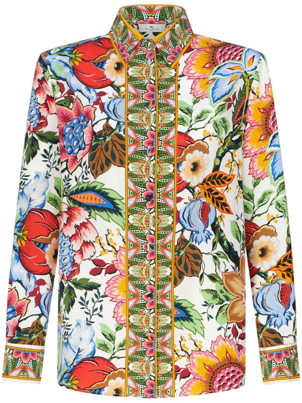 Shop Etro Bouquet-print Shirt In Multicolour