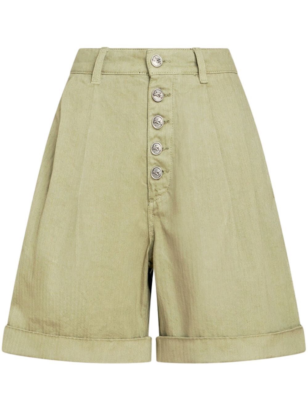 HERRINGBONE-PATTERN BERMUDA SHORTS
