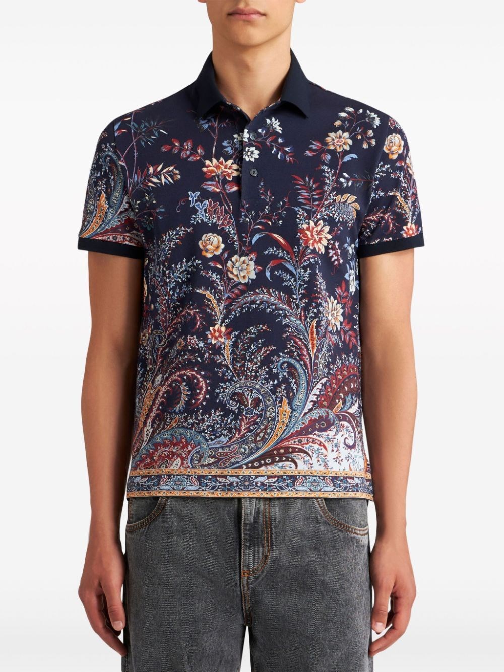 FLORAL PAISLEY POLO SHIRT