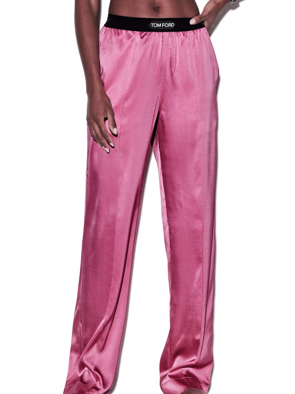 STRETCH SILK SATIN PJ PANTS