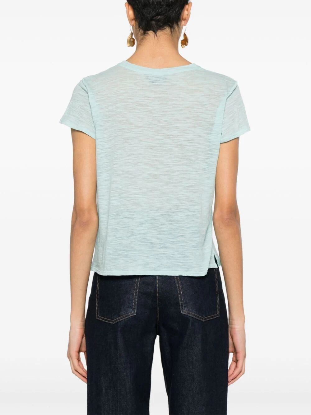 SLUB COTTON JERSEY CREWNECK T-SHIRT