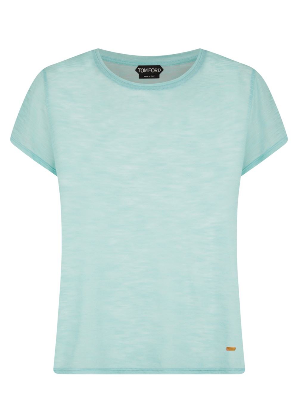 Shop Tom Ford Slub Cotton Jersey Crewneck T-shirt In Blue