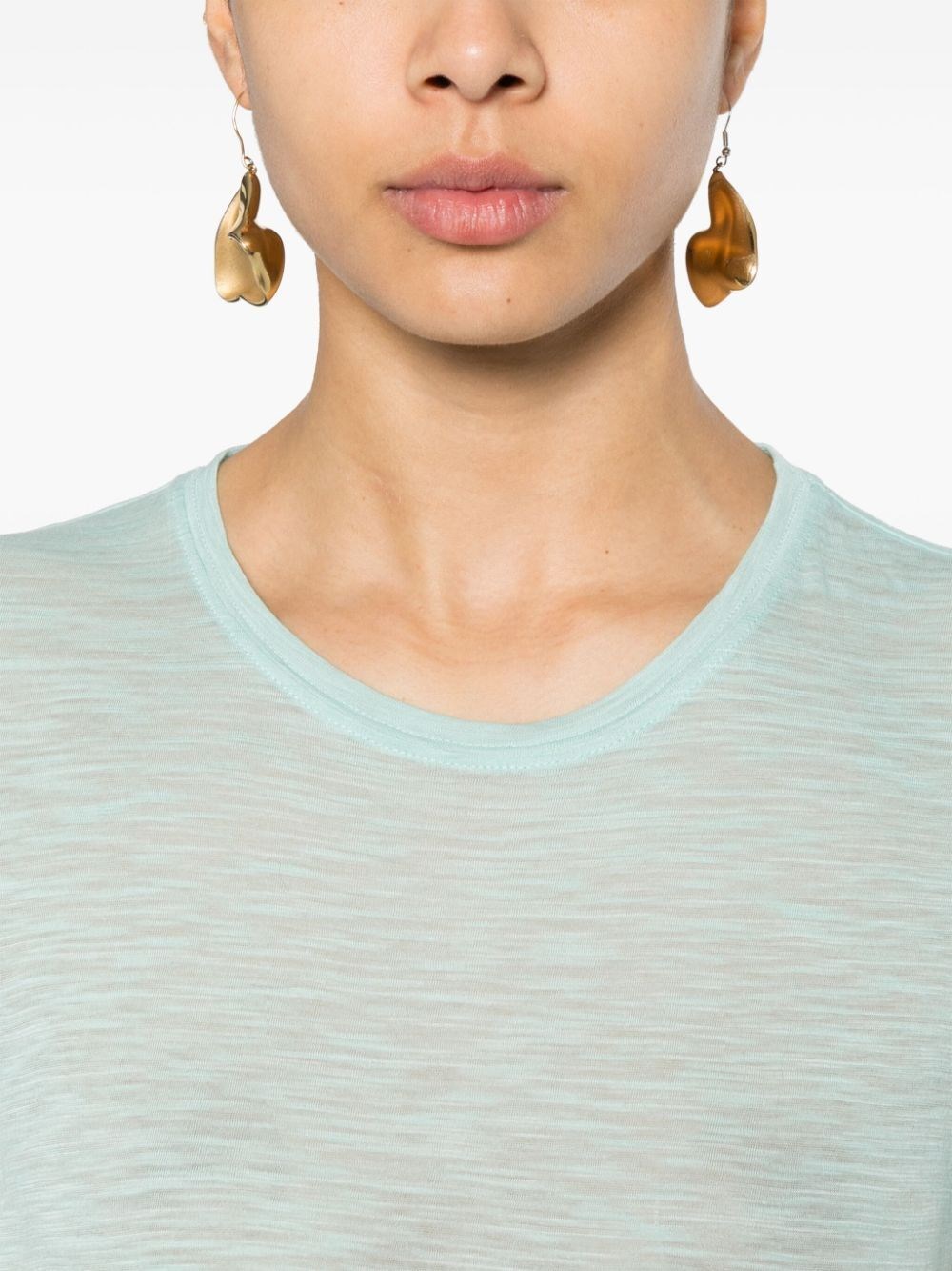 SLUB COTTON JERSEY CREWNECK T-SHIRT