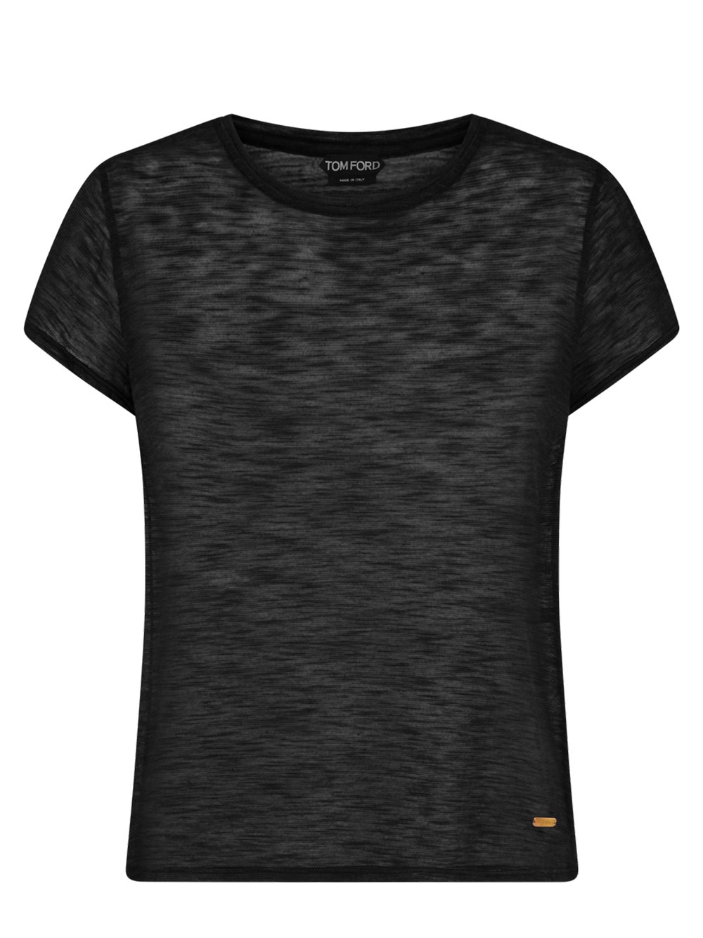 Shop Tom Ford Slub Cotton Jersey Crewneck T-shirt In Black