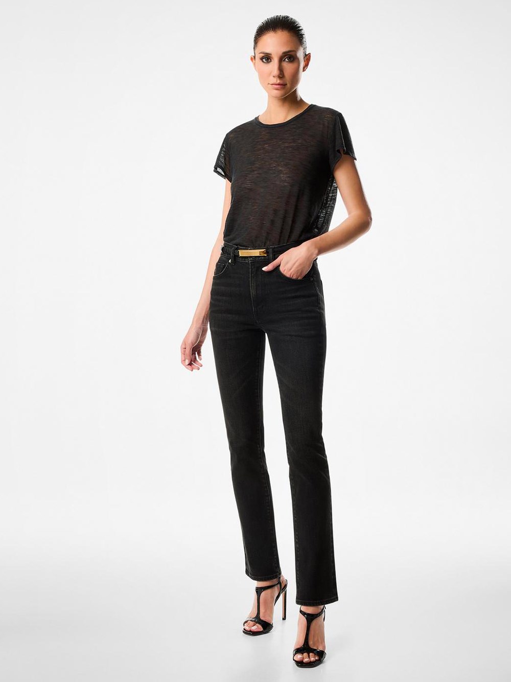 SLUB COTTON JERSEY CREWNECK T-SHIRT