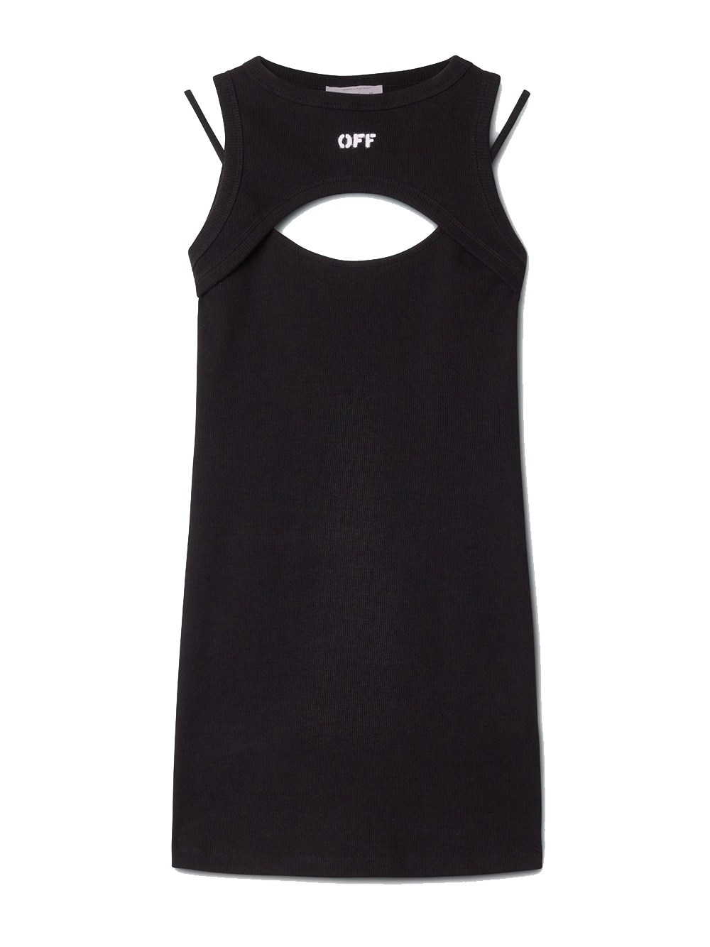 Off Stamp Rib Round Mini Dress