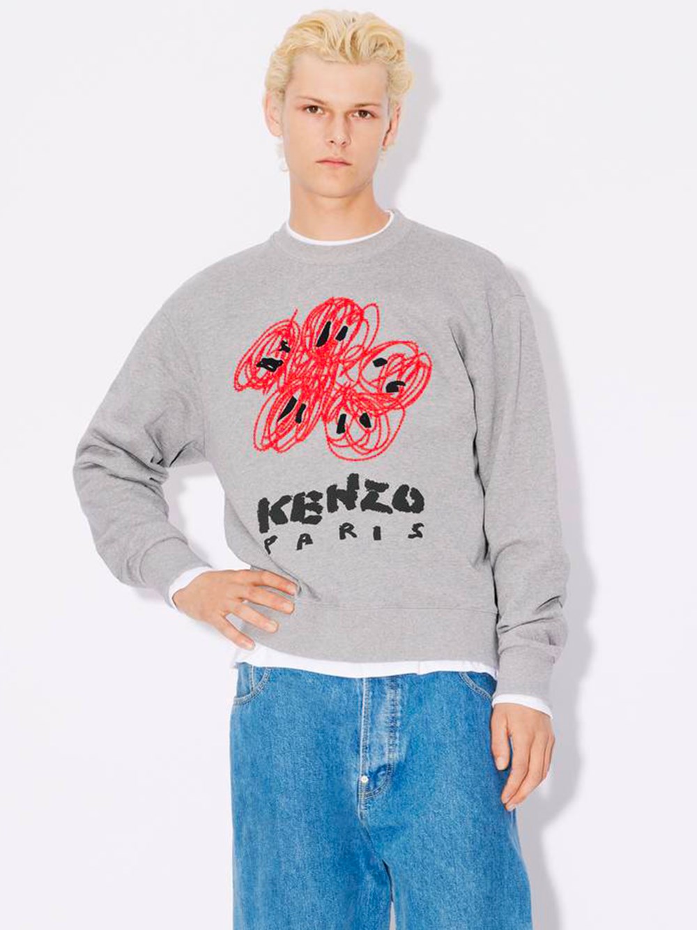 DRAWN VARSITY EMBROIDERED SWEATER