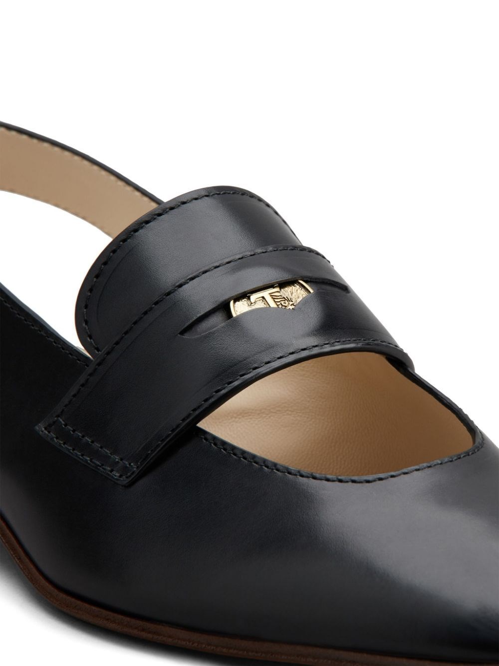 LEATHER SLINGBACK FLATS