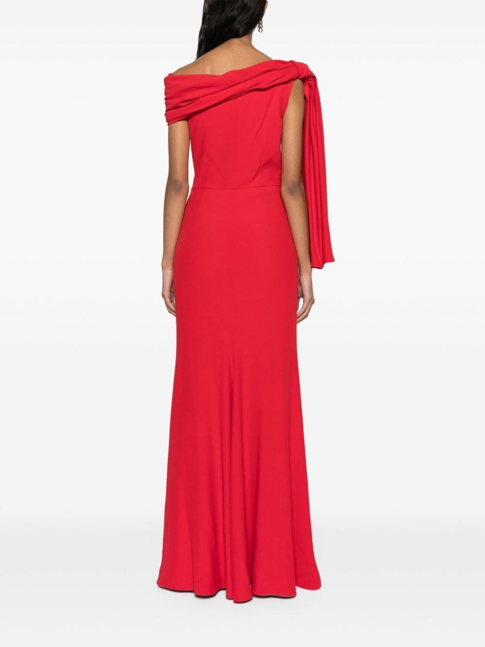 DRAPED OFF-SHOULDER GOWN