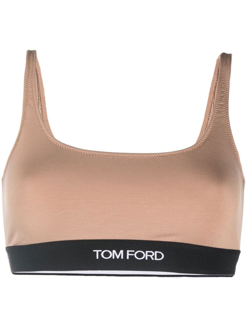 Tom Ford Beige Modal Signature Bralette In Nude & Neutrals