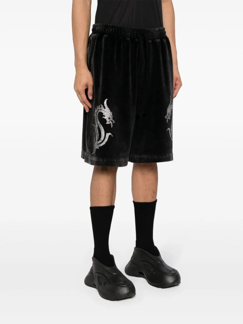 DRAGON CRYSTAL BOXER SHORT IN VELOUR