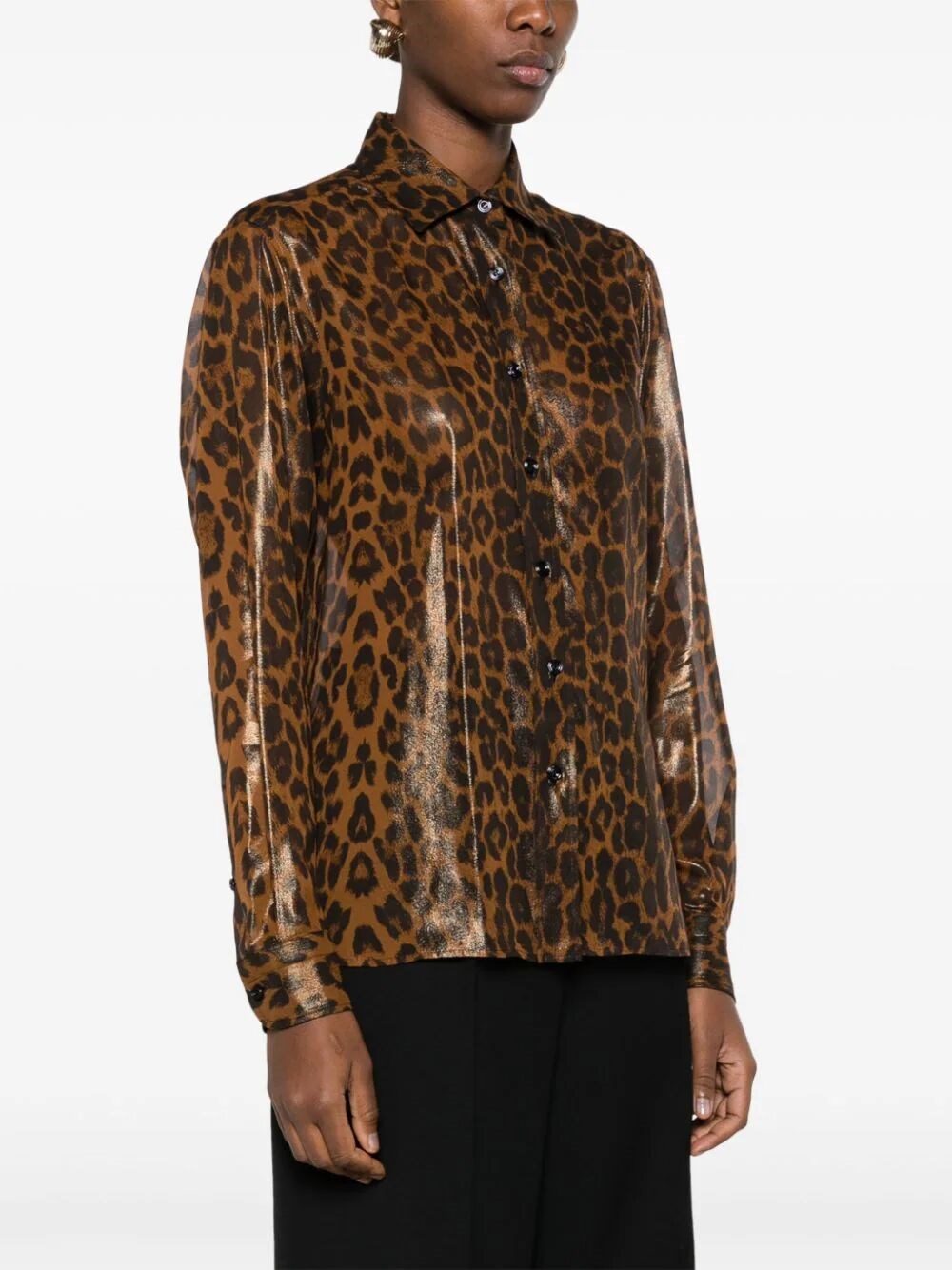 LEOPARD-PRINT SILK SHIRT