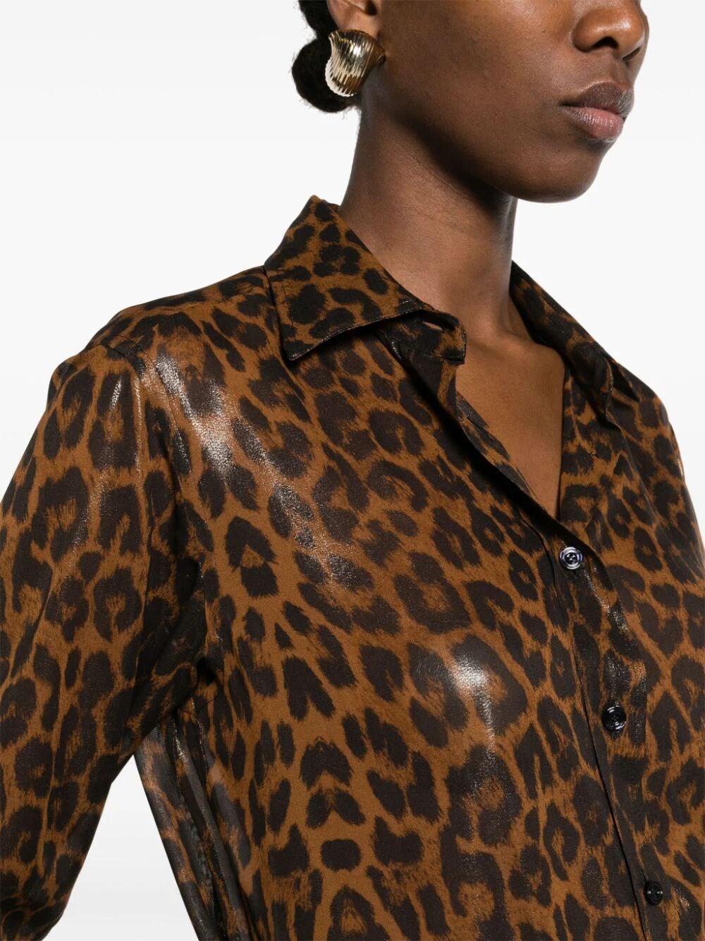 LEOPARD-PRINT SILK SHIRT