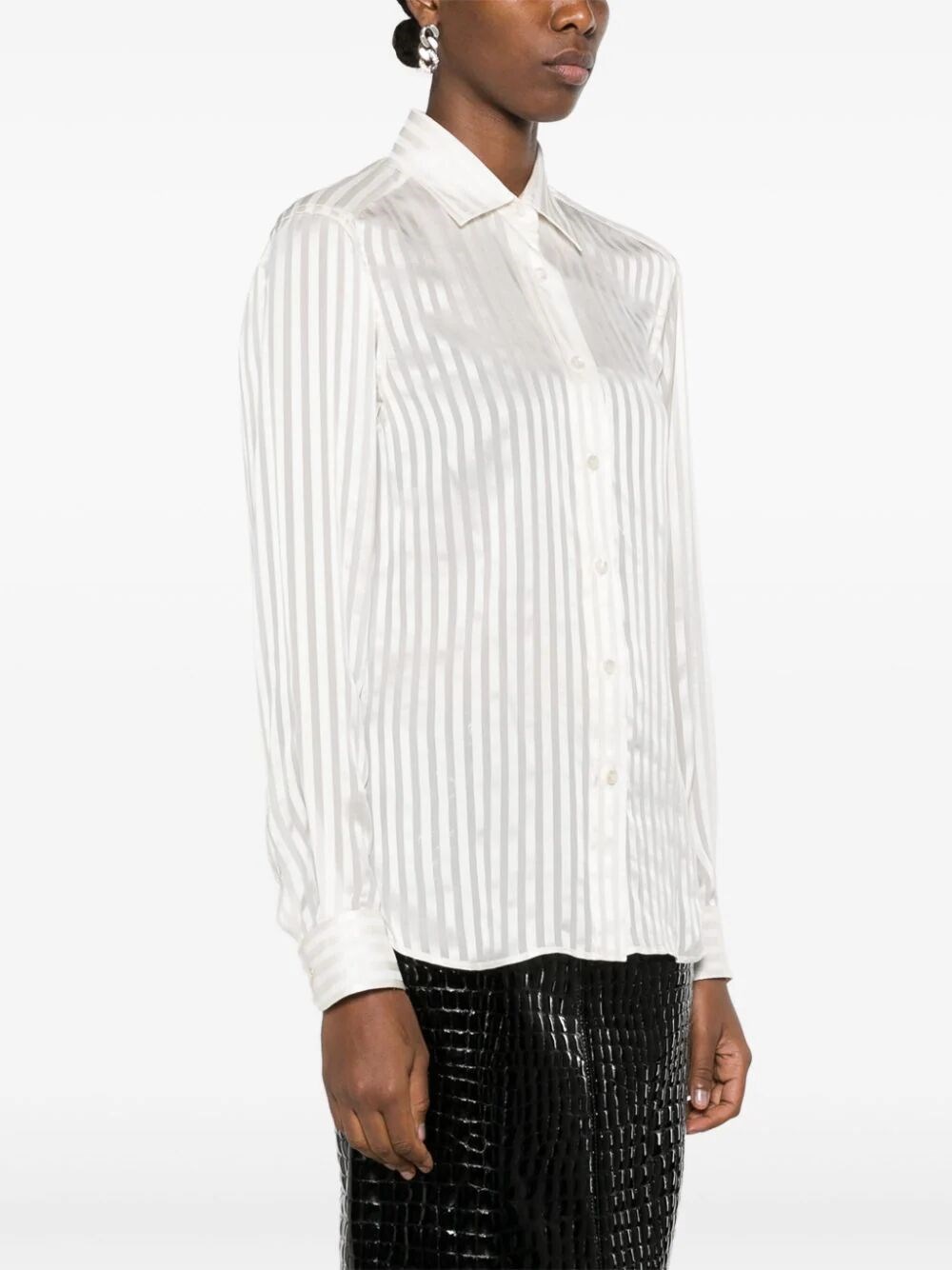 STRIPED SILK SHIRT