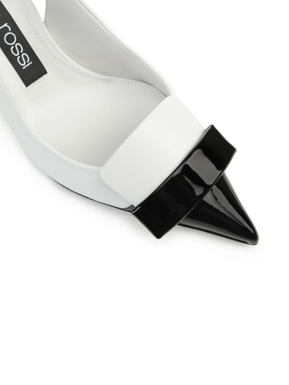 PATENT LEATHER TOE SLINGBACK