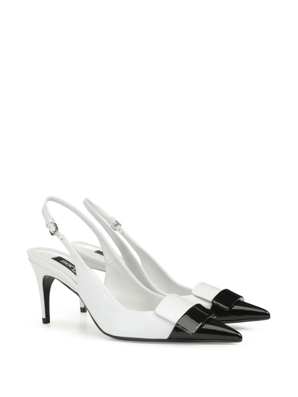 PATENT LEATHER TOE SLINGBACK